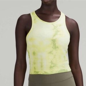 lululemon athletica Yellow Tie-Dye Tank Top